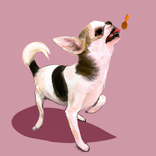 A chihuahua receiving a treat after performing a trick, illustrating the concept of positive reinforcement, not bribery.