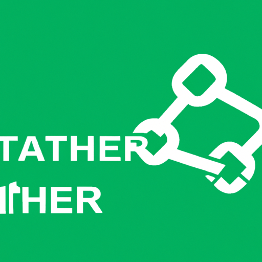 An illustration displaying the Tether logo and its connection with blockchain technology.