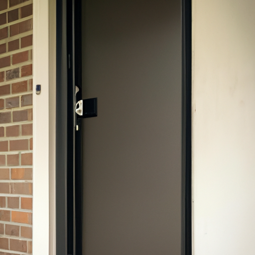 An image showing a bulletproof door installed in a residential building