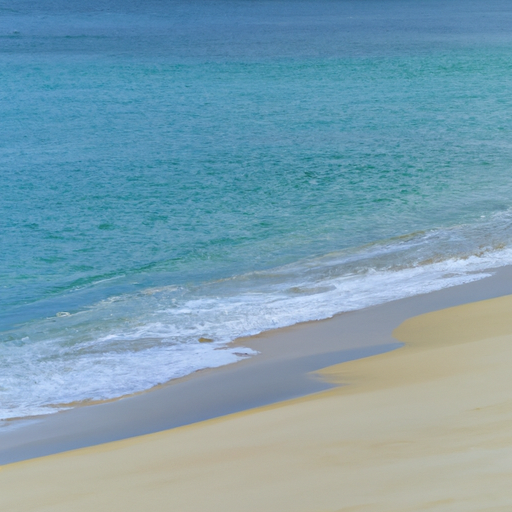 A panoramic view of the crystal-blue waters and the pristine sandy beach of Phuket.