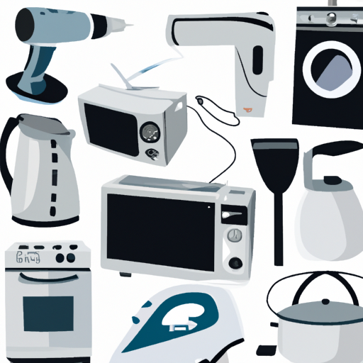 An assortment of different home appliances