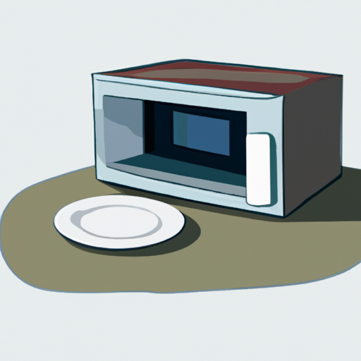 A microwave with a plate of cold food inside