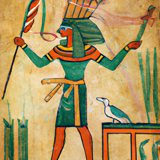 1. תיאור מצוייר של קוסם מצרי עתיק עורך טקס פולחני